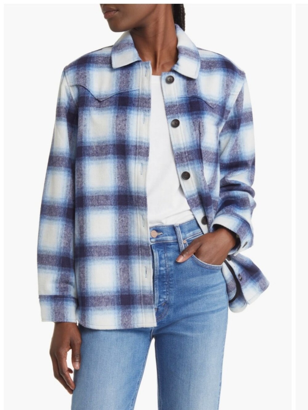 Rails Tripp Plaid Flannel Shirt Jacket in Azure Sapphire Nwt Size XS
Rails